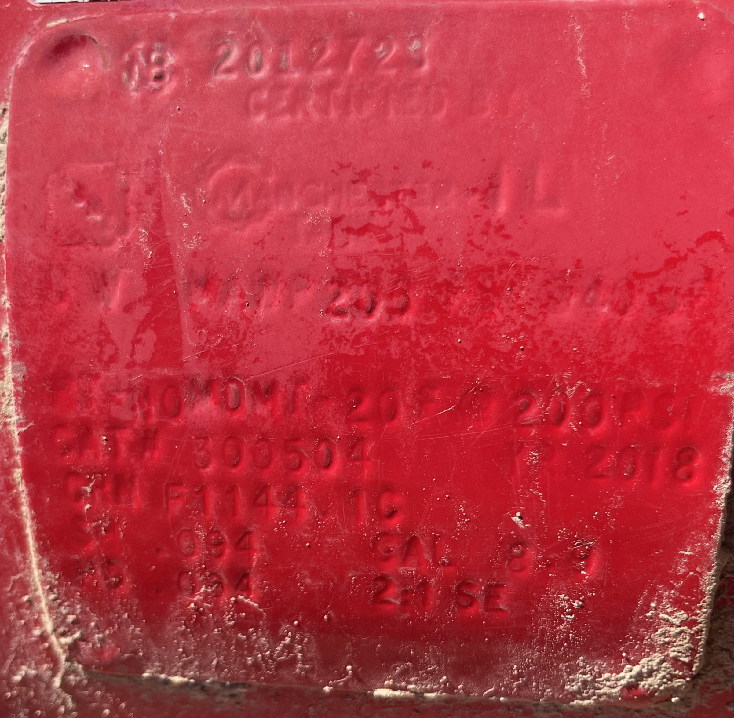 Used Blowcase, Horizontal, 8.9 gal, 200#