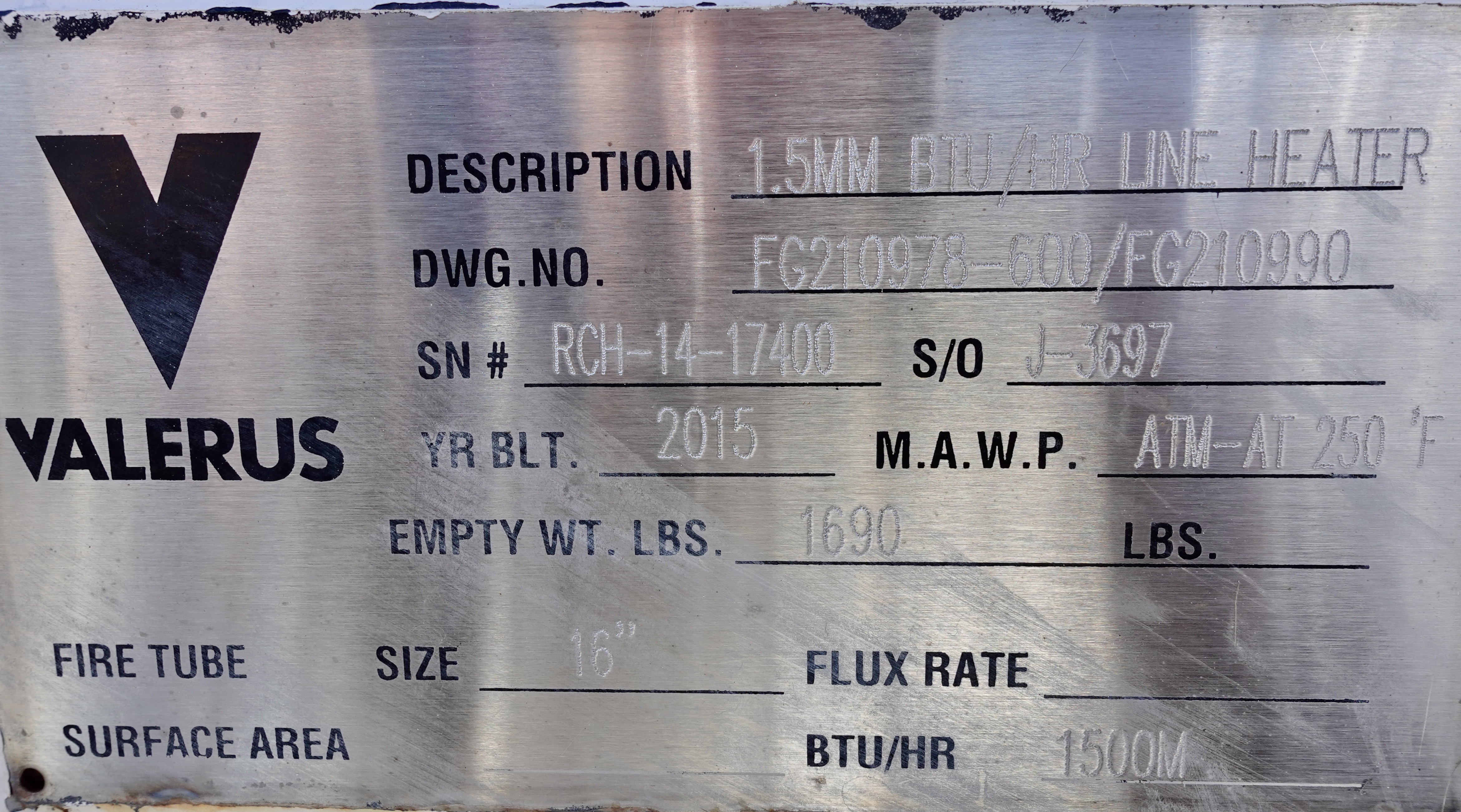 Used 2015 Valerus 3", 5000# Coil