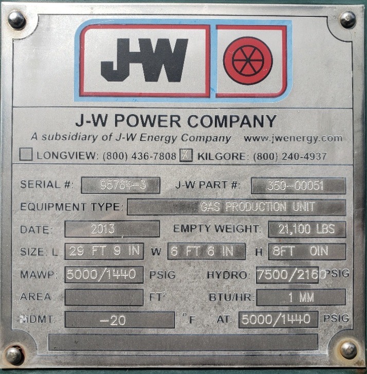 Used GPU, Single, 24"x10', 1440, 1 mmbtu, 3" 5000#