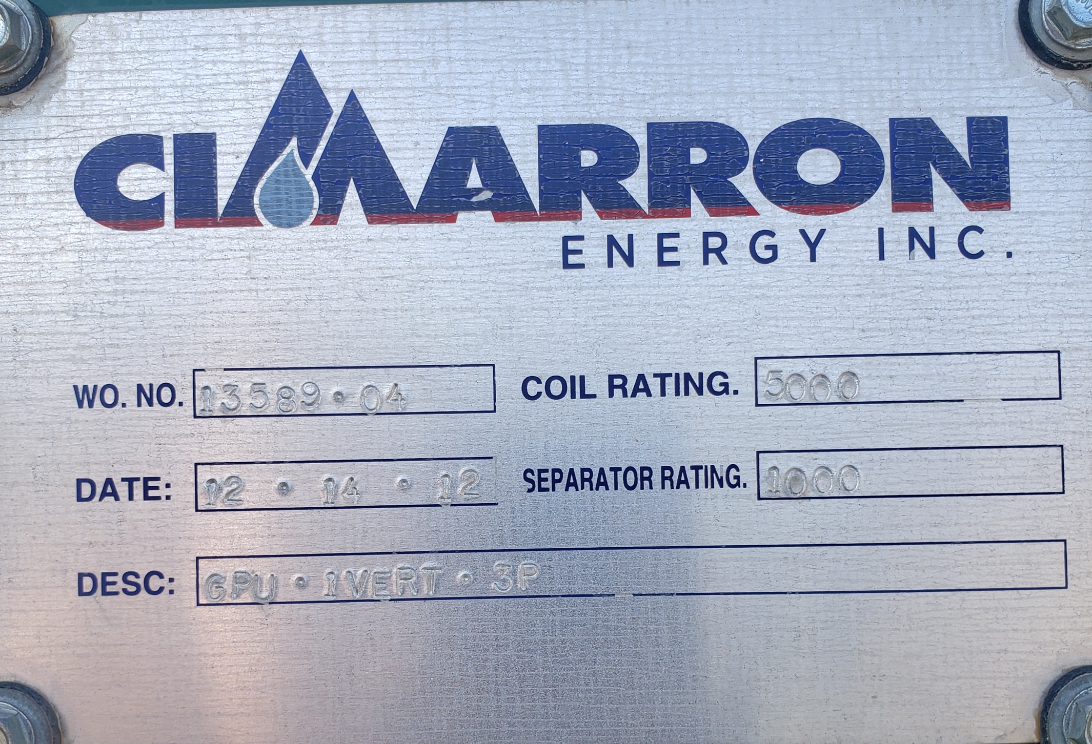 Used GPU, Single, 30"x8', 1000, 500 mbtu