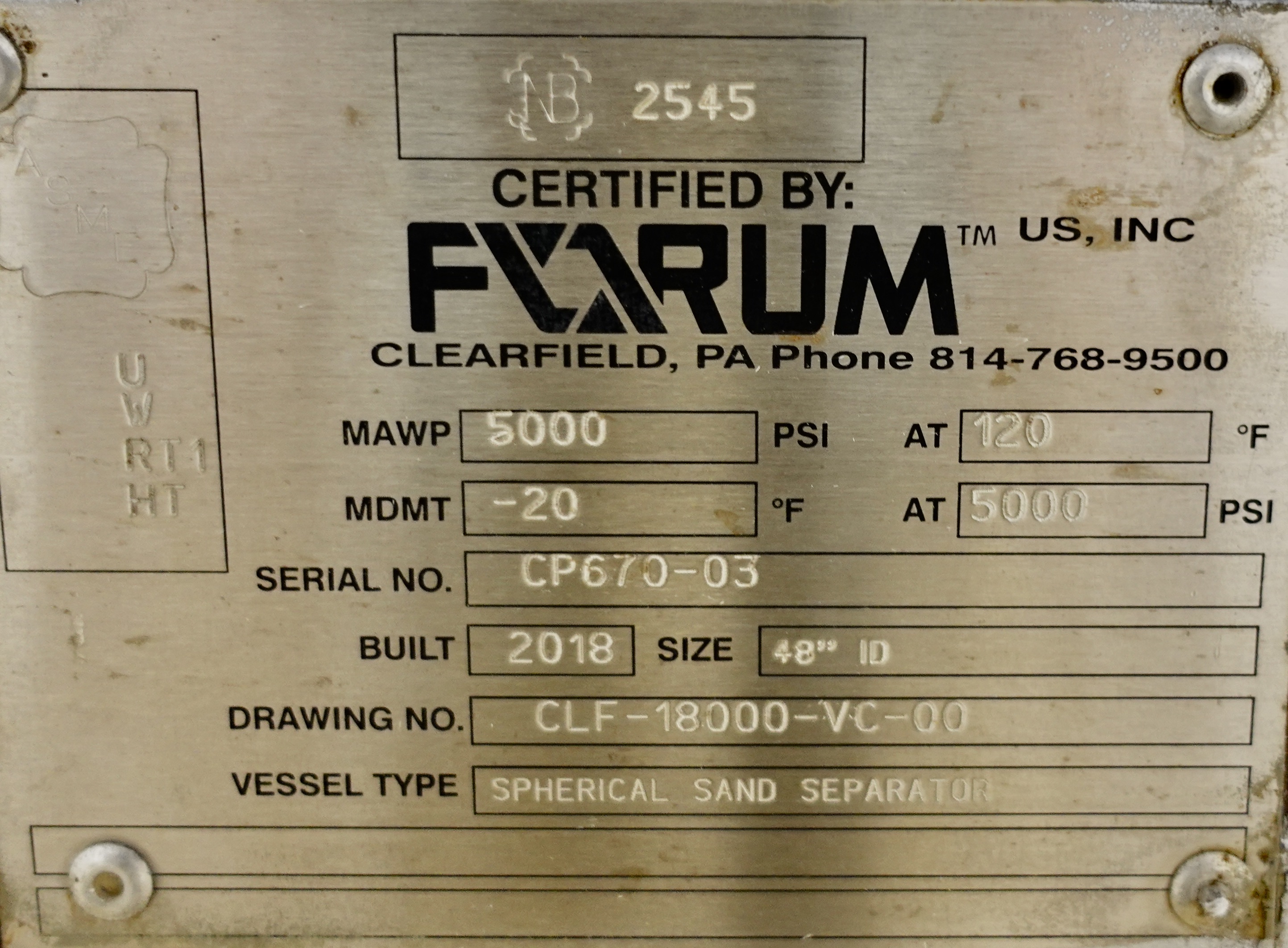 Refurbished Sand Trap, Spherical, 48", 5000#