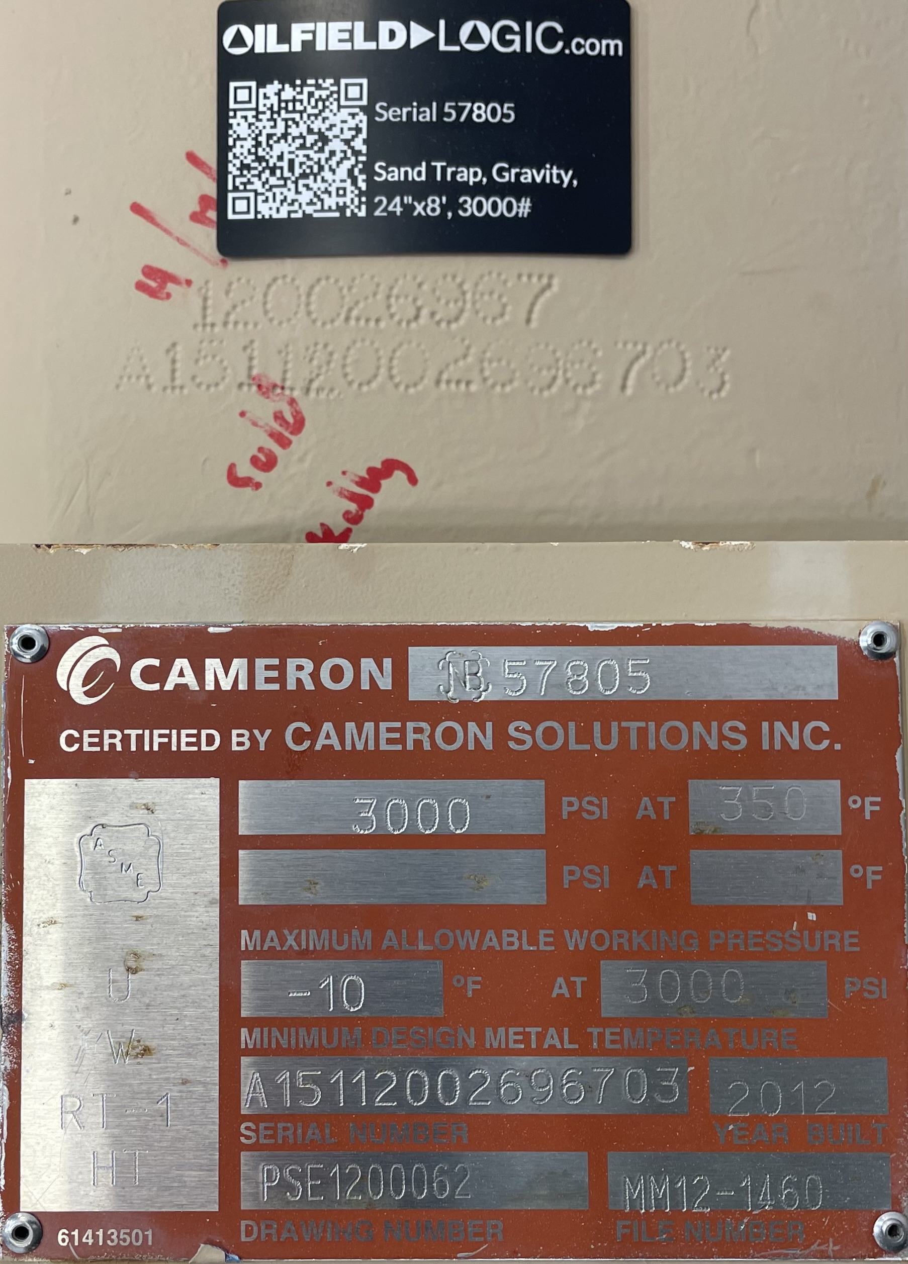 Used Sand Trap, Gravity, 24"x8', 3000#