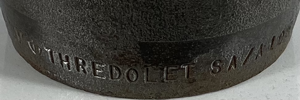 Threadolet, WxTHD, 36"-12"x1", FNPT, 3M , SA105