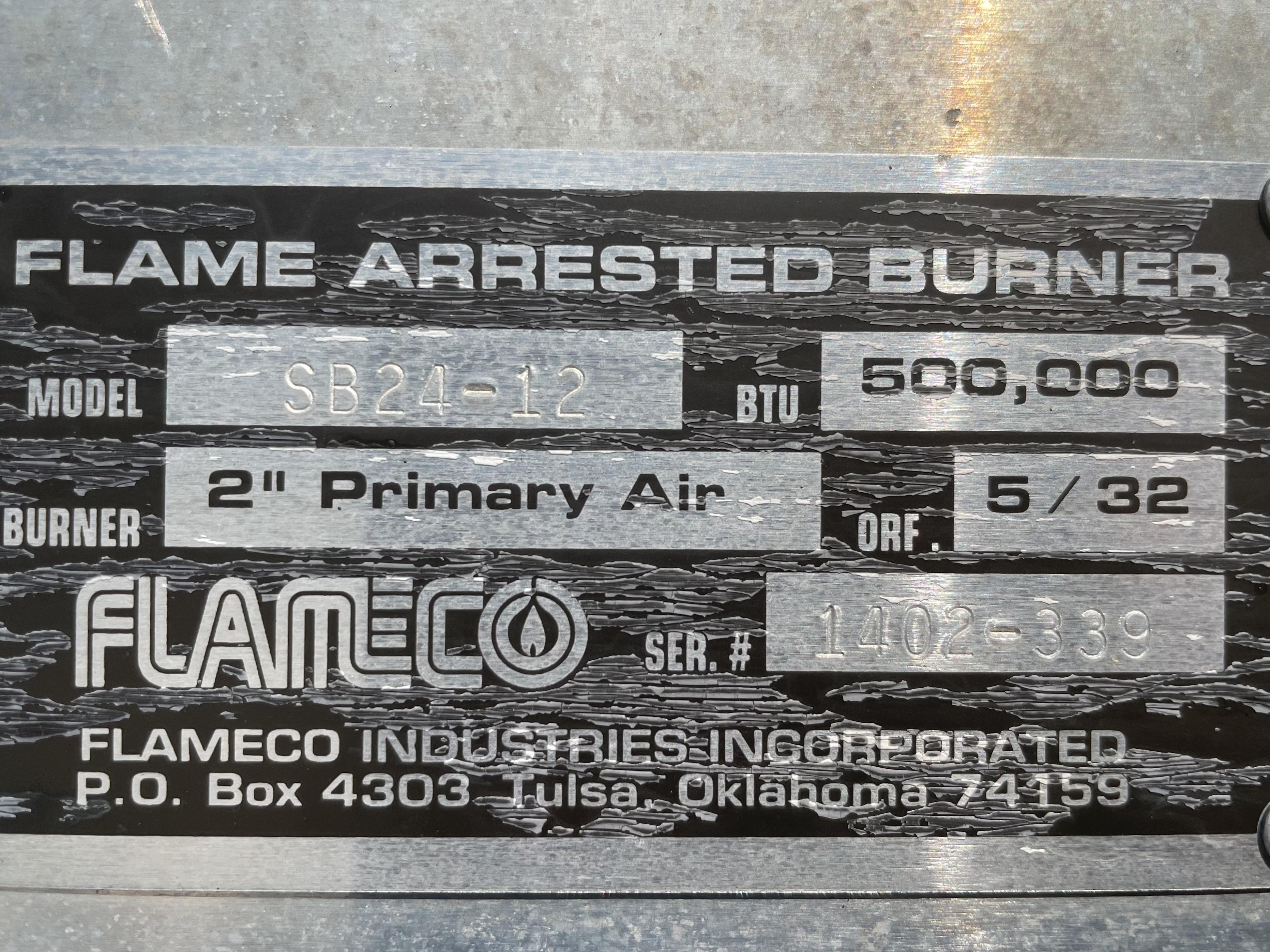 Used Dehy, Regen, 500 MBTU