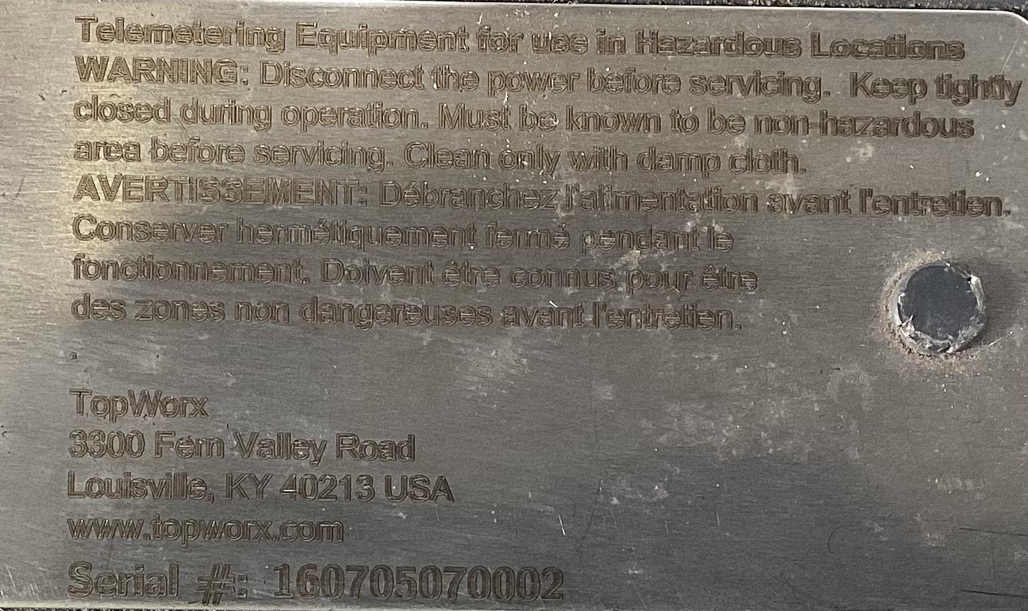 Topworx Valve Top, 3/4"FNPT, Model #DXP-M21GNEB