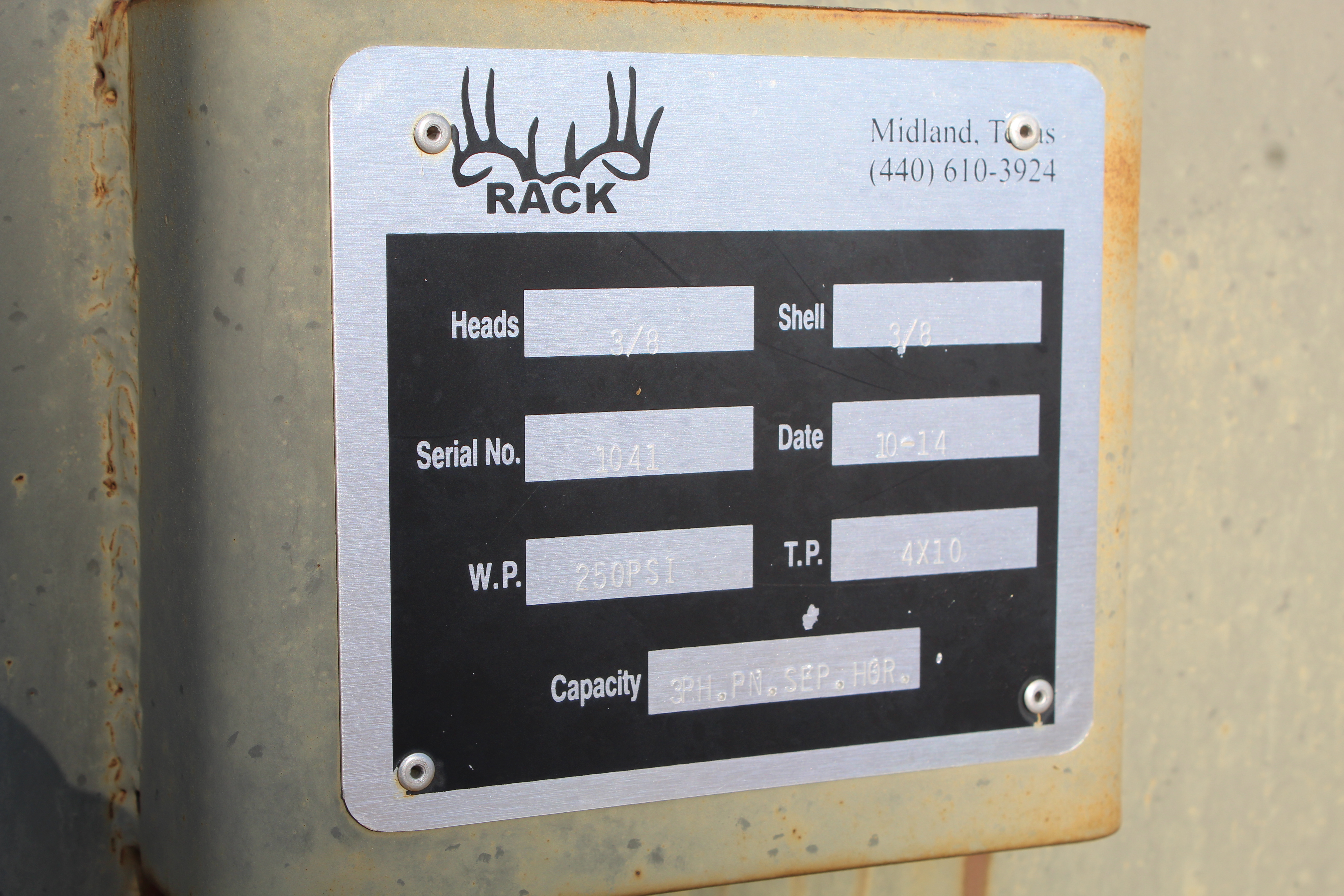 Used Separator, Horizontal, 3P, 48"x10', 250#