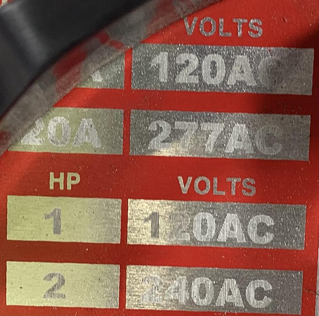 Switch, Tumbler, Electrical, 20A, 240AC