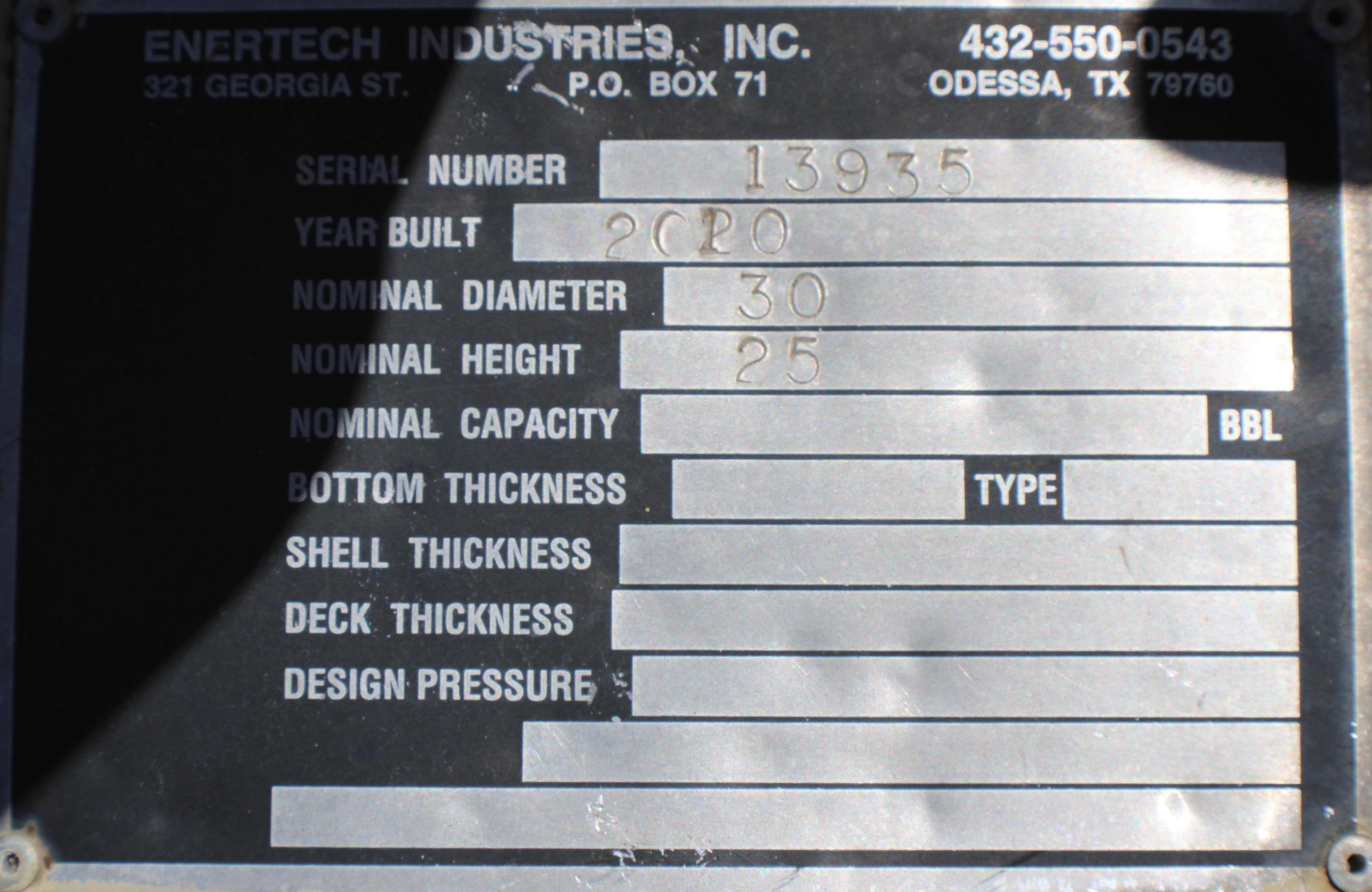 Used VRT, 30"x25', 125#