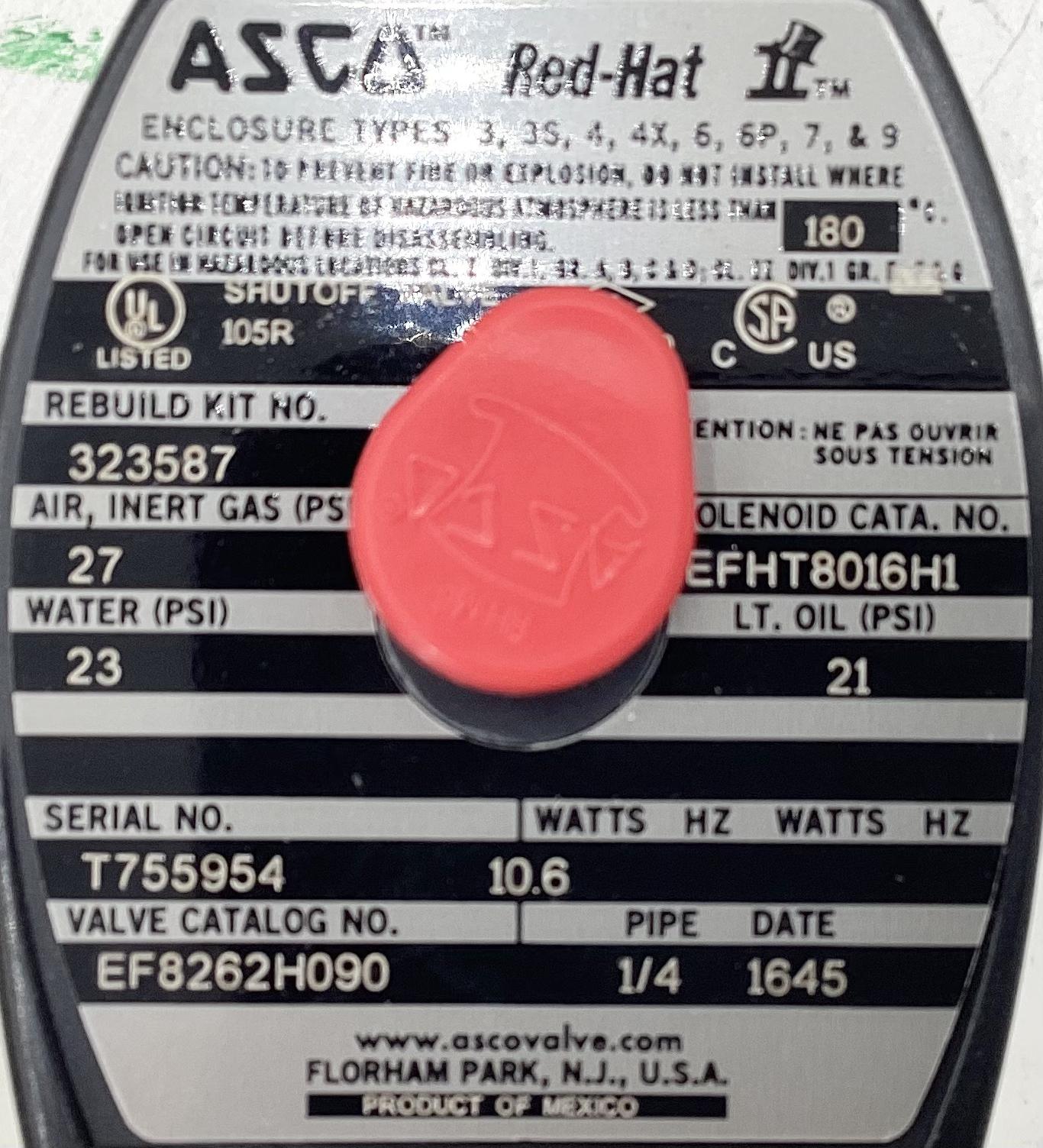 Valve, Solenoid, 2-Way, ASCO, 1/4", 27#