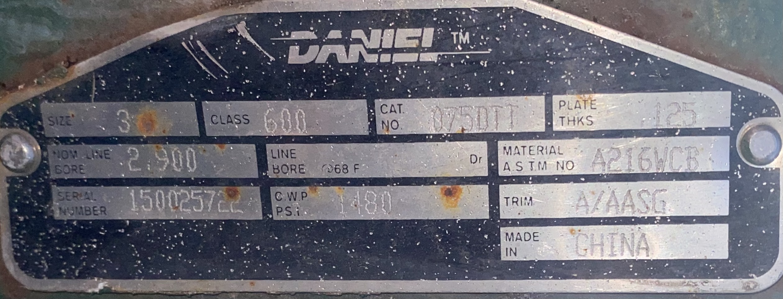 Meter Run, 3", 1480#