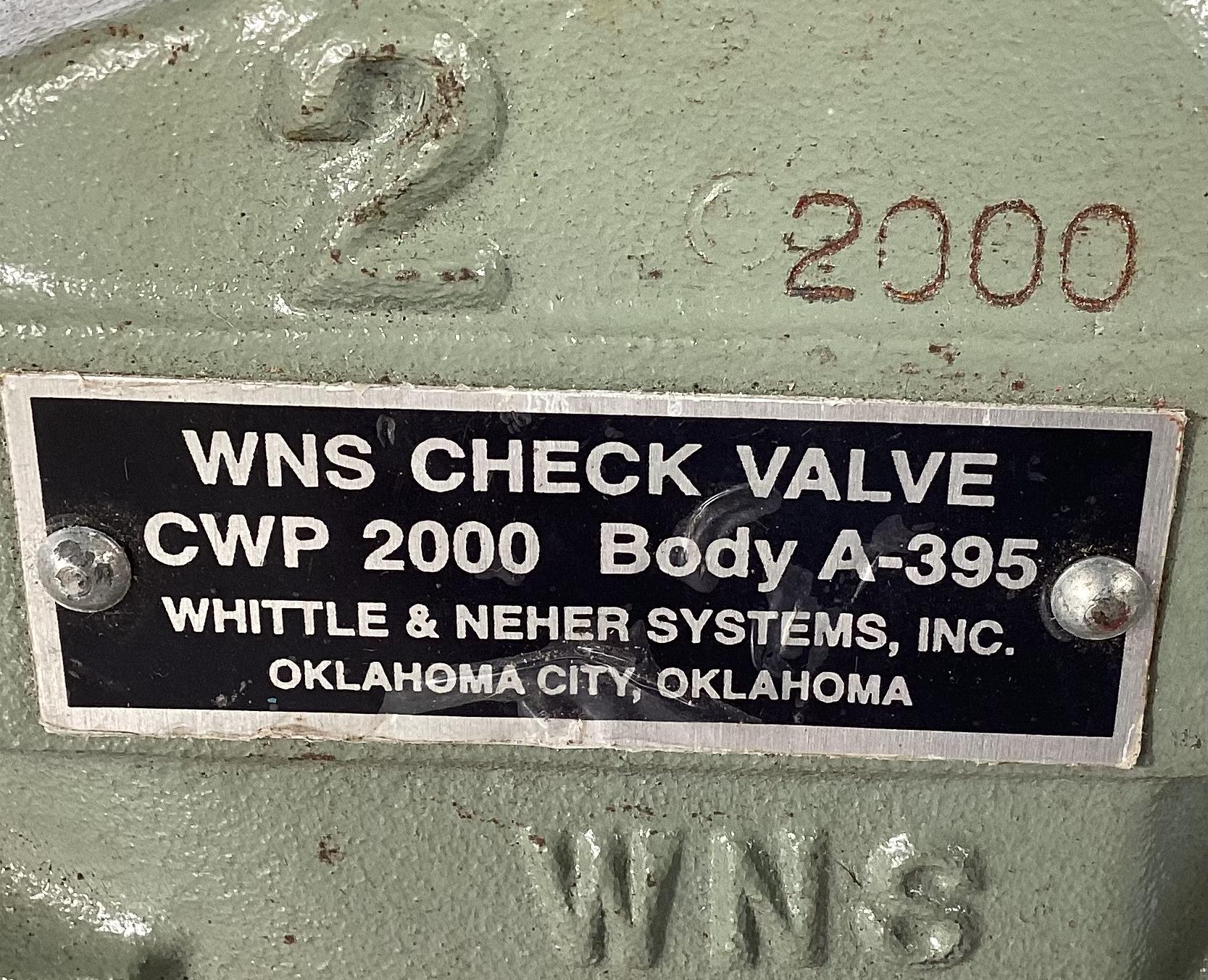 Used 2" Check Valve WNS 2000CWP Body A-395