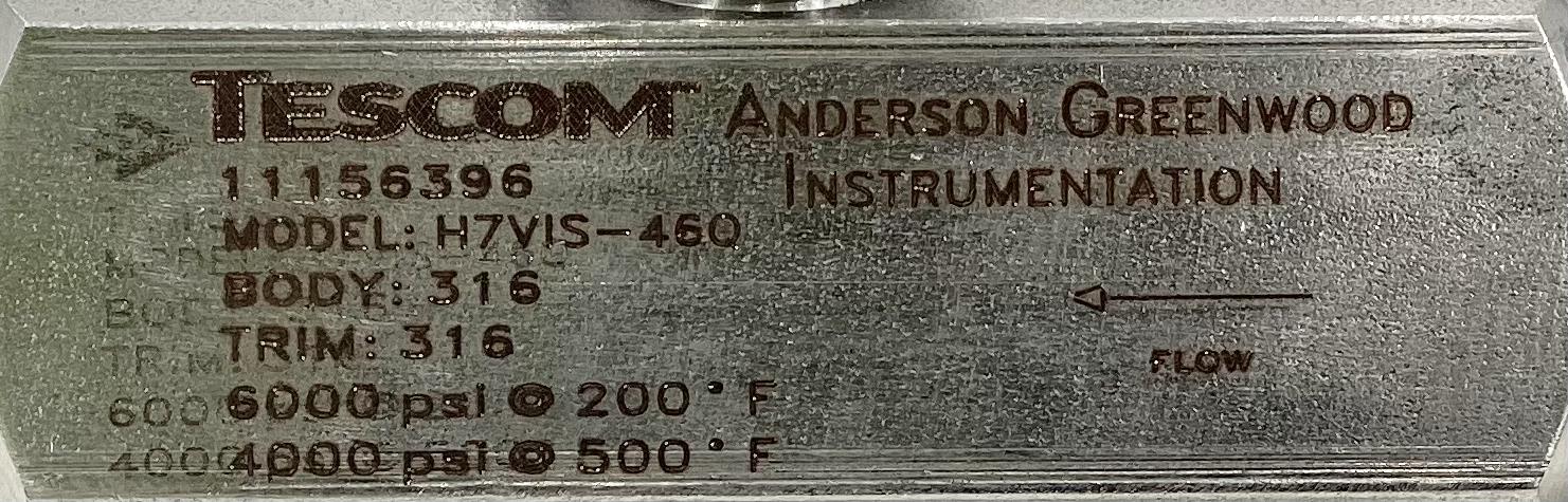 Valve, Needle, 1/2", 6000#