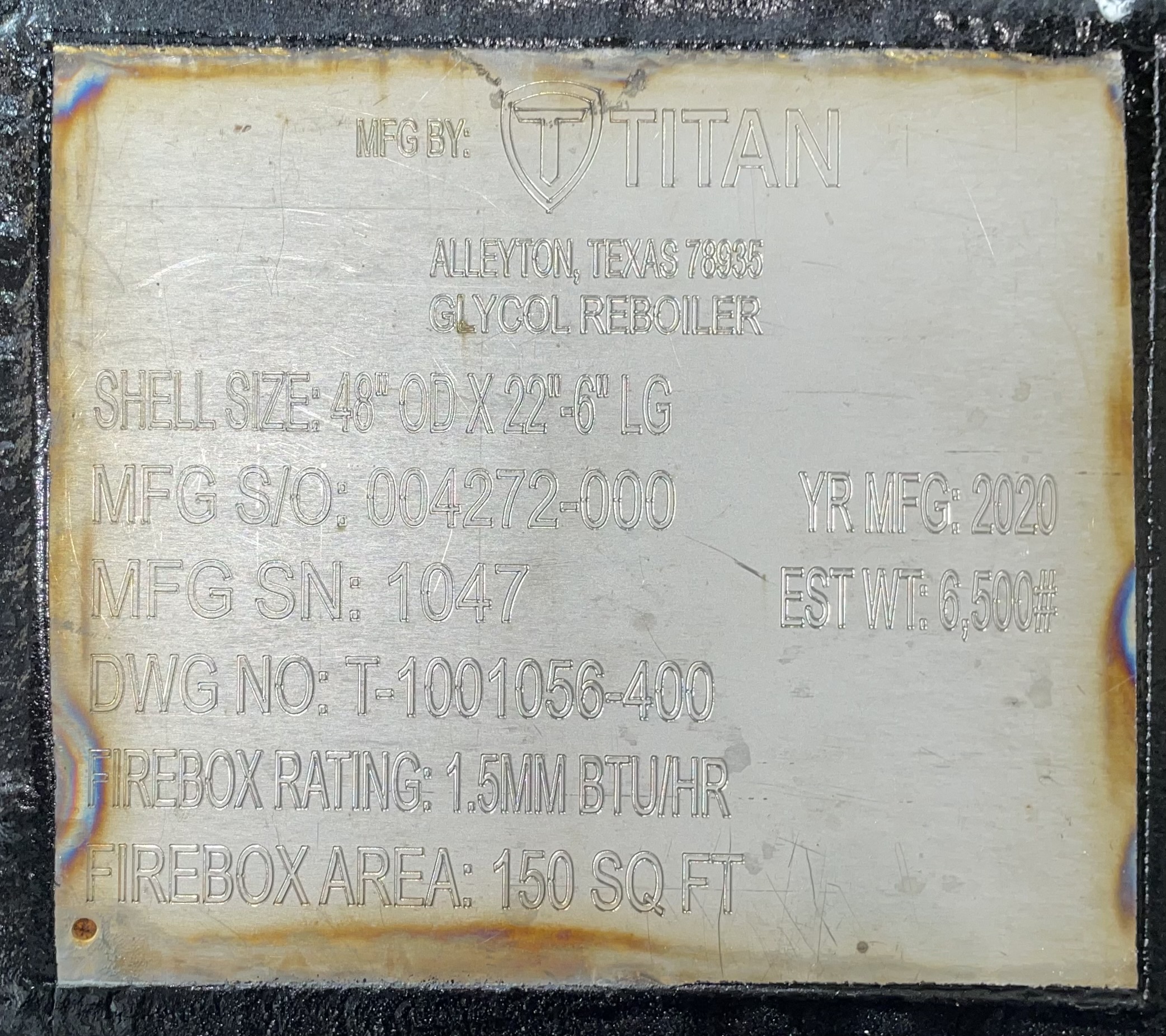 Dehy, Regen, 1.5 MMBTU