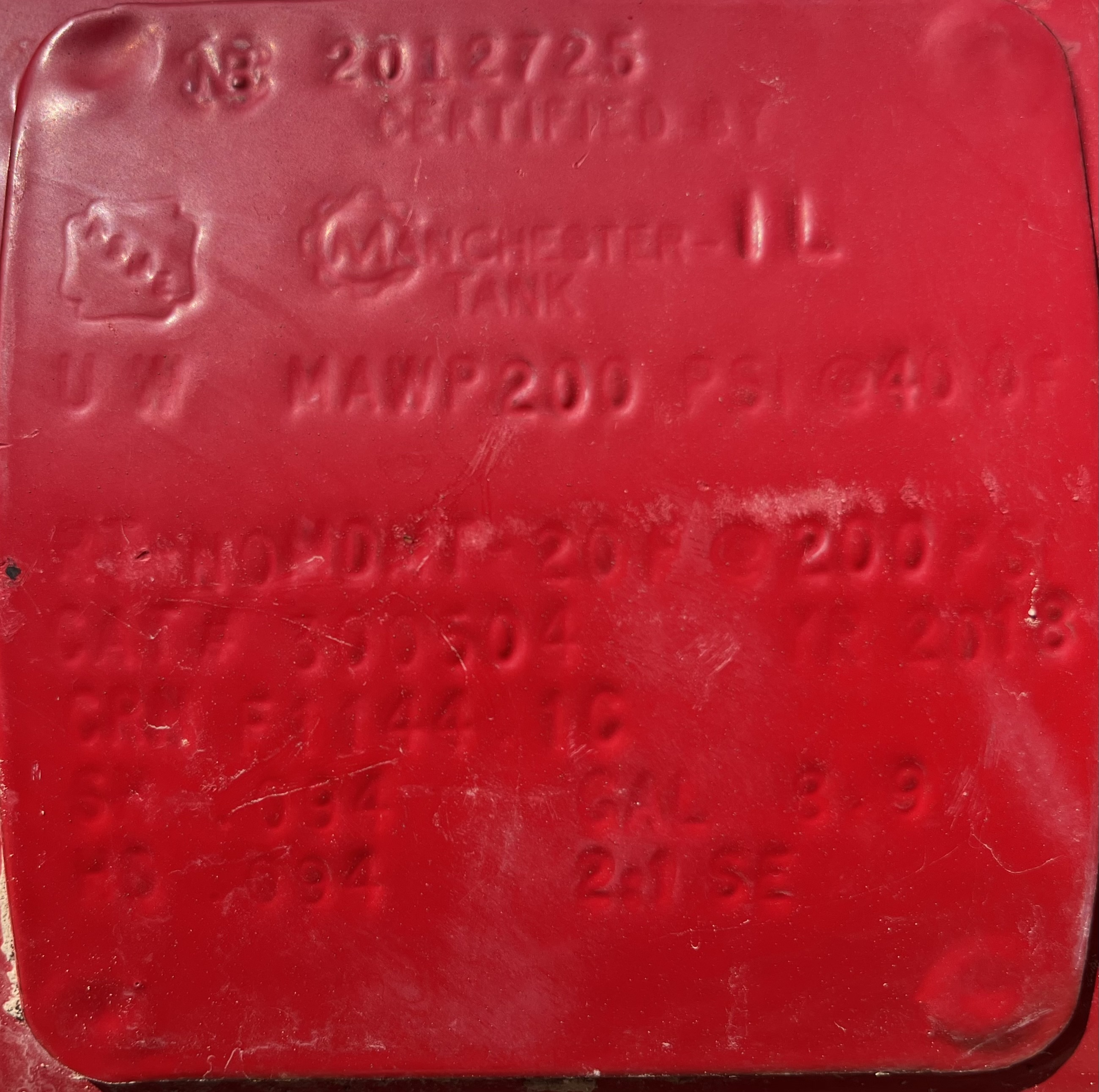 Used Blowcase, Horizontal, 8.9 gal, 200#