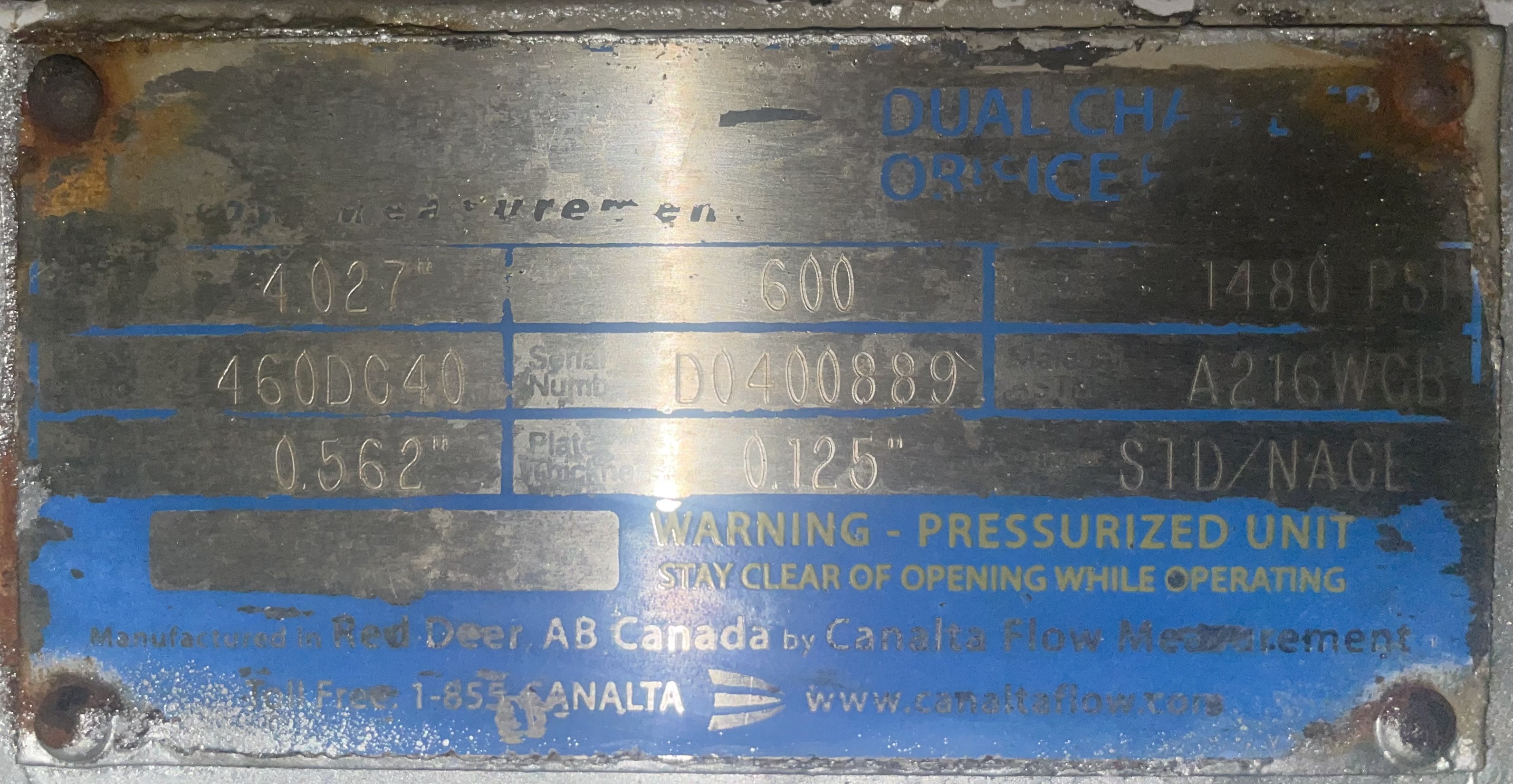 Used Meter Run, 4", 1480#