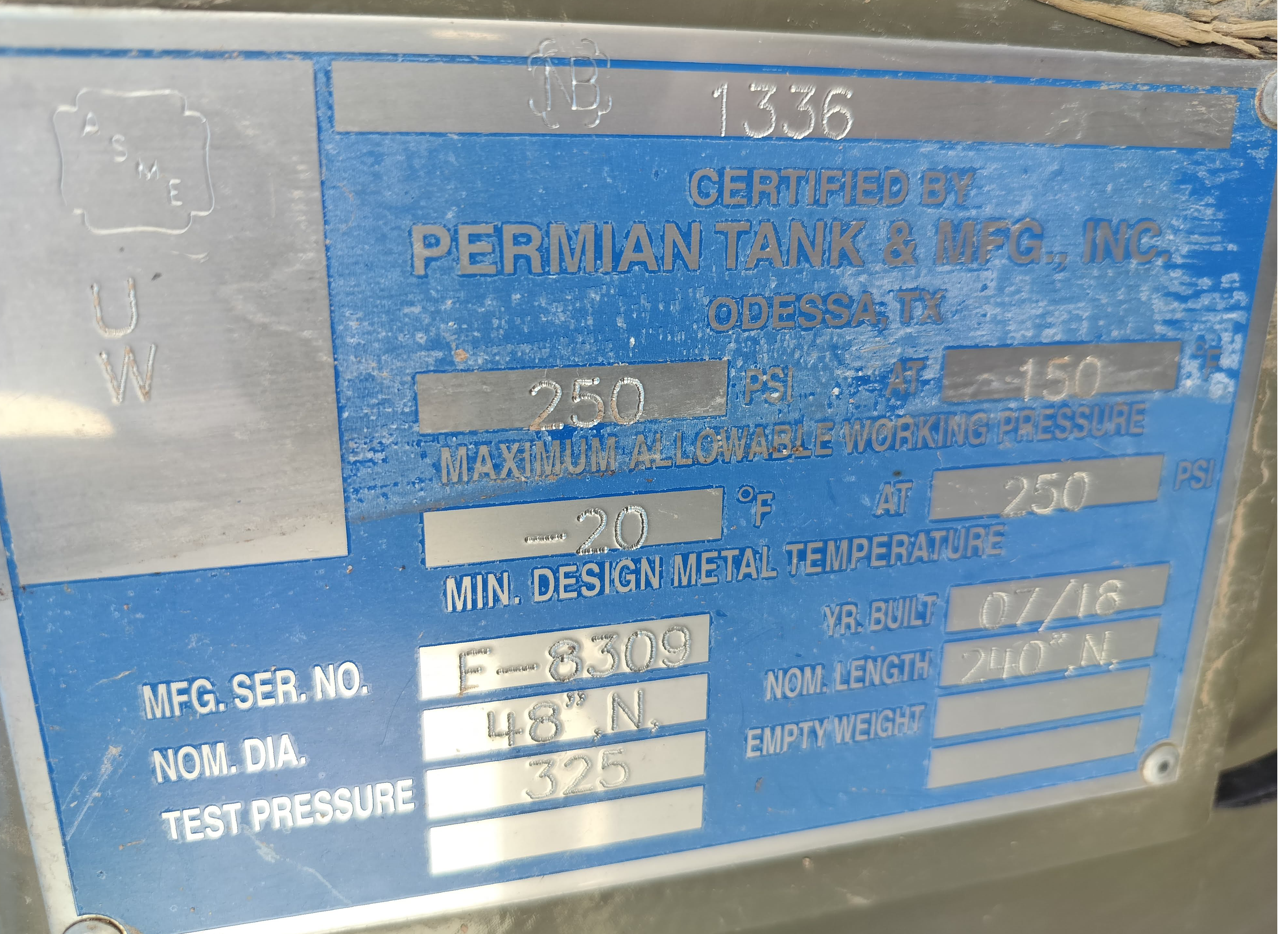 Used Separator, Vertical, 2P, 48"x20', 250#