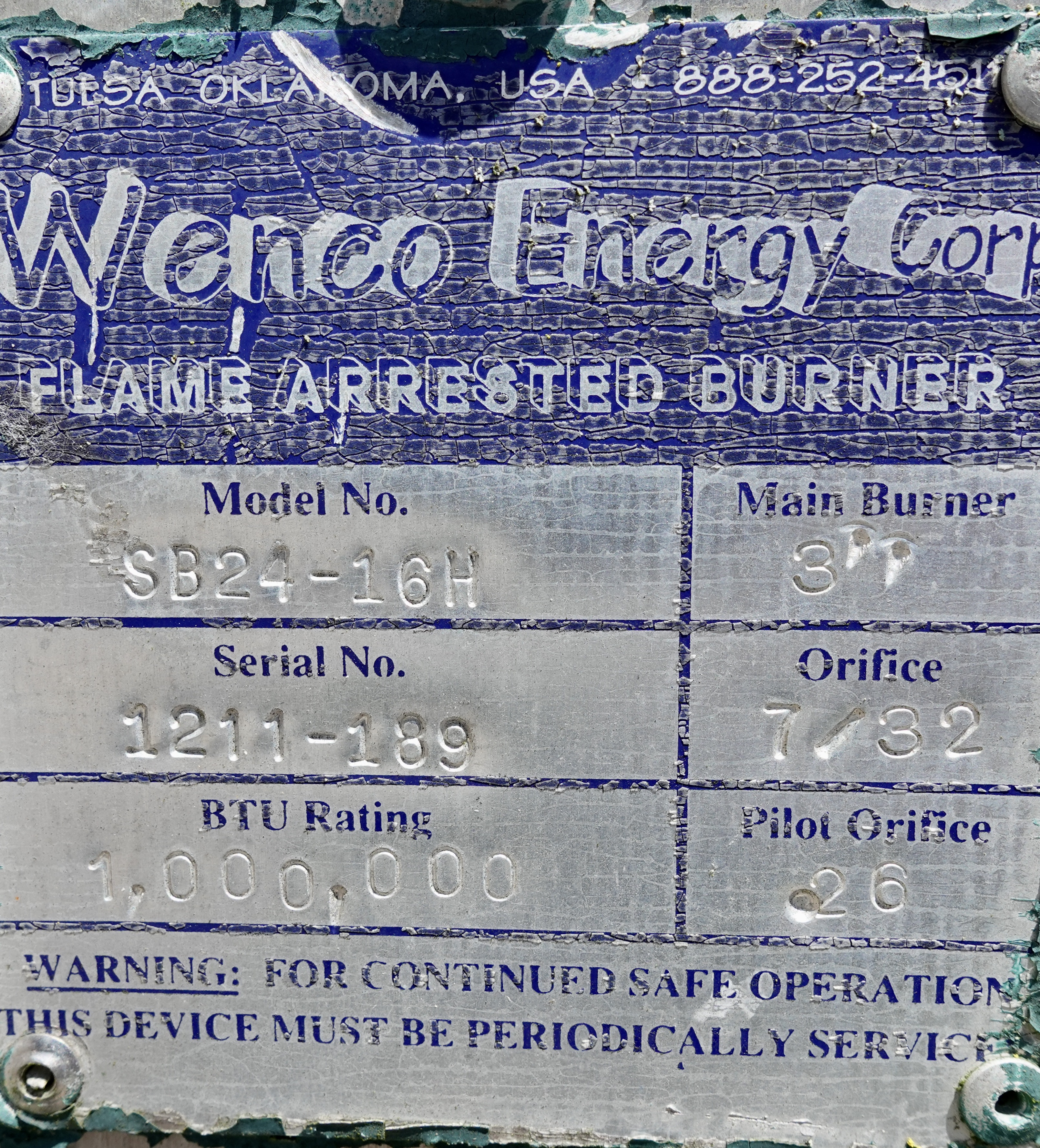 Used Line Heater, 1 mmbtu, 3", 5000#