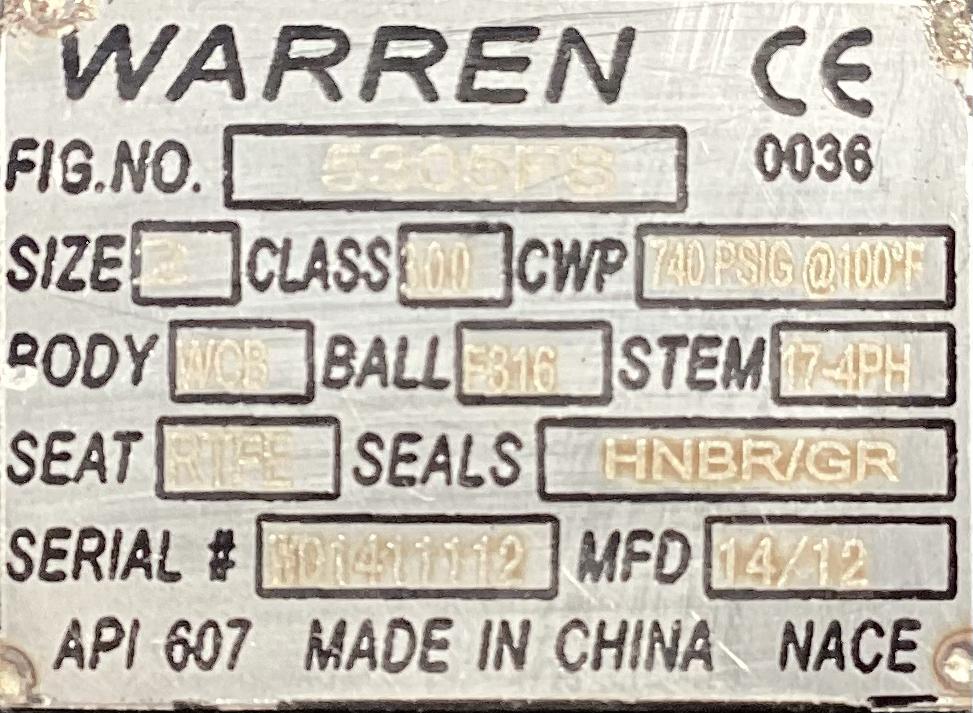 Valve, Ball, Flange, 2", 740#