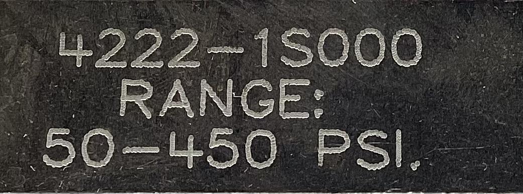 Pressure Switch, 3-Way, Ruelco, 1/4", 50-450#