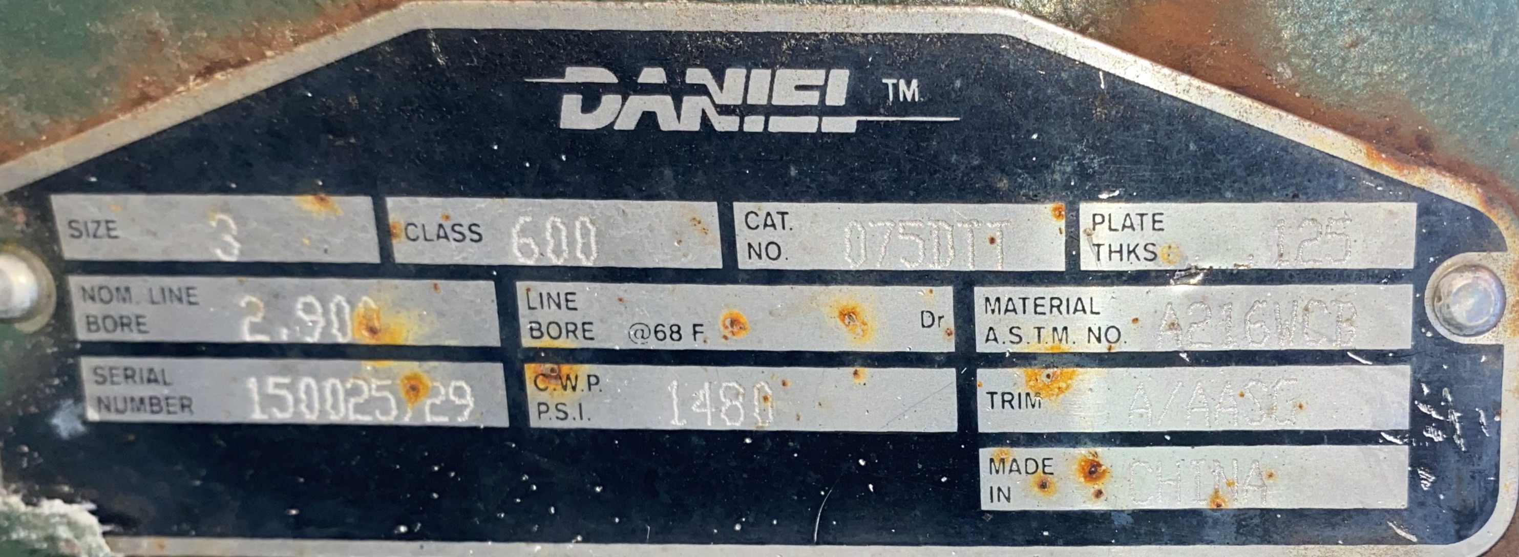 Meter Run, 3", 1480#