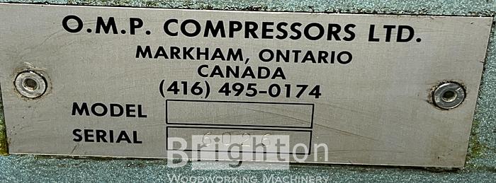 Used 1979 OMP Compressors LTD 5HP Used Compressor #BM2274