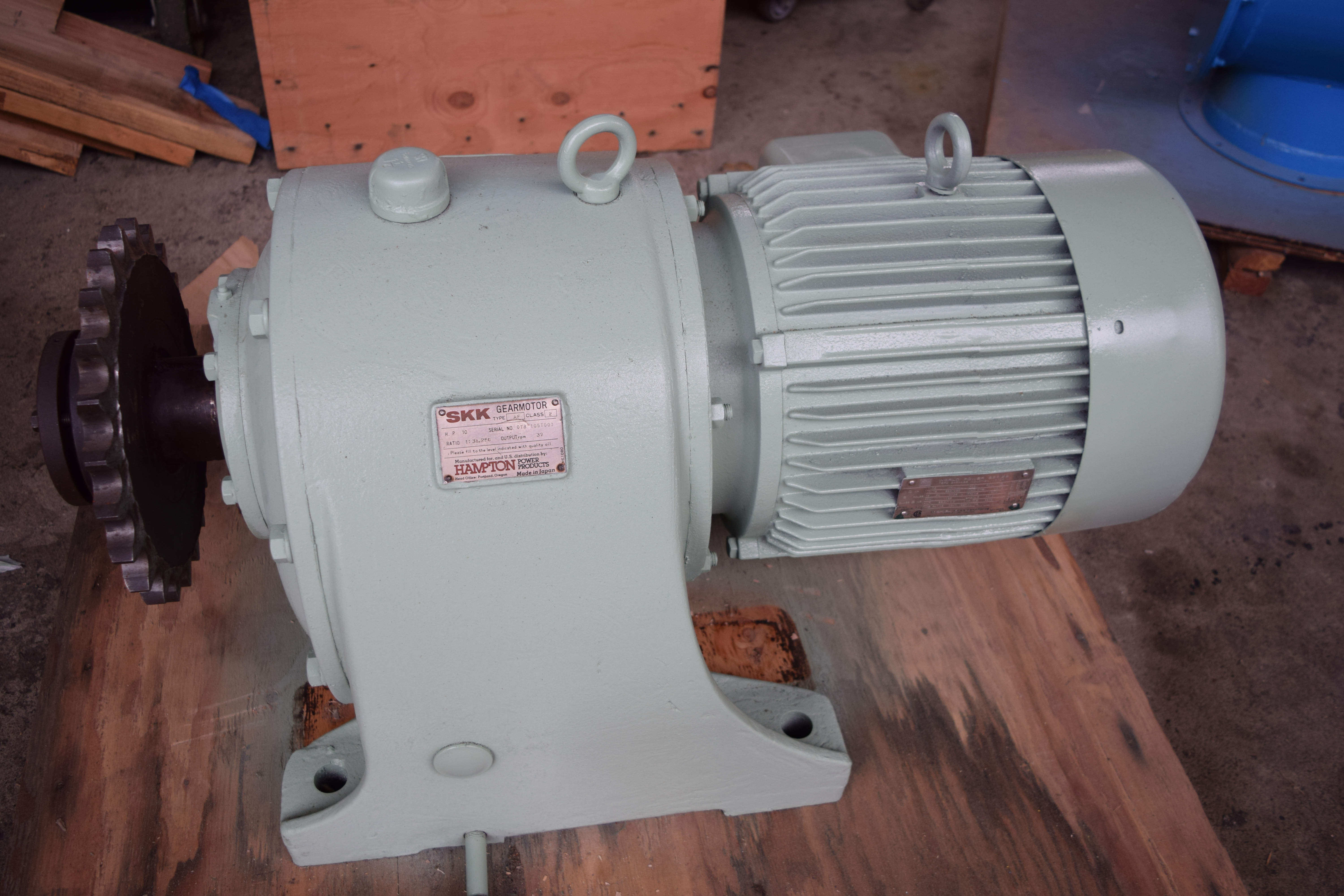 Used SKK gear motor 10HP 37 RPM