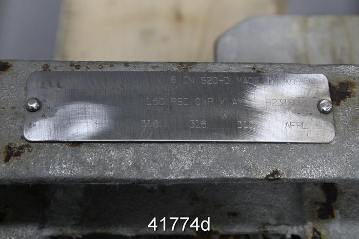 Used Rovalve 6" Hand Operated Knife Gate Valve #41774