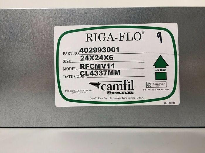 Used Camfil Farr Riga-Flo RFCMV11 Air Filter 24" X 24" X 6