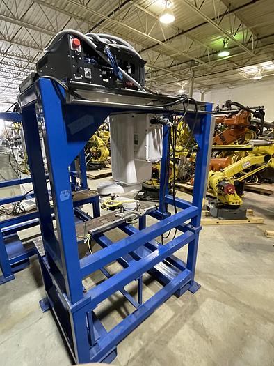 Used NACHI EZ03 INVERTED 4 AXIS SCARA ROBOT MOUNTED IN FABRICATED STAND WITH CONTROLLER