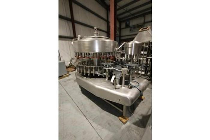 Used Federal 32-Valve Rotary Stainless Steel Filler