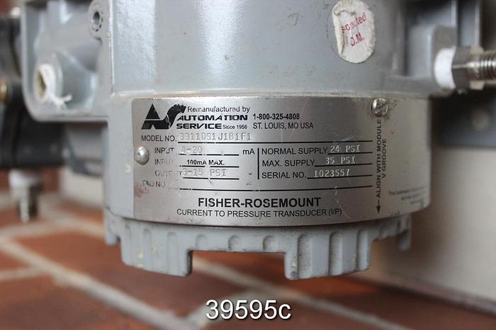Used Rosemount 3311DS1J1B1 Current To Pressure Transducer (I/P) #39595