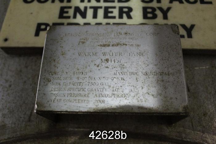 Used Apache SA240-304LSS Tank, 8' x 20', 7,500 USG #42628