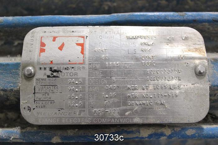 Used Reliance 1MAF71313 60 hp AC-Motor, #30733