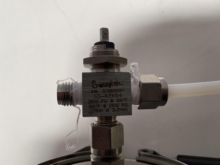 Used Stainless Steel Filter Housing 5" L x 3" Sanitary Fitting w/ Swagelok Valves