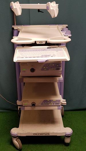 Used Olympus Workstation 260 mit Lichtquelle CLV-260 Steuerungseinheit Lucera CV-260 Tastatur MAJ-1536