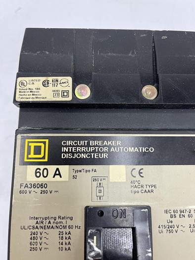 Used Square D FA36060