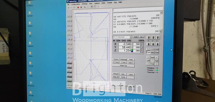 Used 2010 Shop Sabre 4896 flat/nesting table CNC