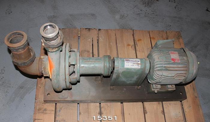 Used Worthington D814 Pump, 2 X 3 X 8, With Weg 3 Hp, 1750 Rpm, 575 Volt, Tefc Motor #15351