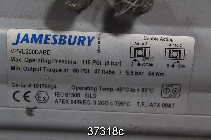 Used Jamesbury 2" Ball Valve, 2 7150 31 3600 XTZ 2 #37318