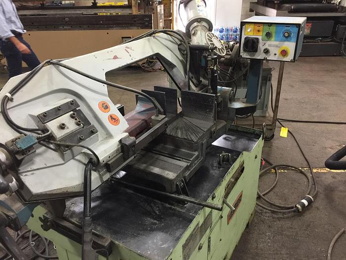 Used 10-1/2" X 10-1/2", BAILEIGH, HORIZONTAL DUAL MITER BANDSAW