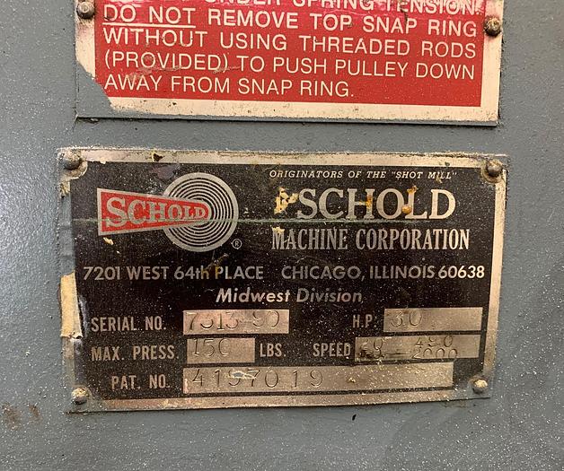 Used 30 HP SCHOLD CO-AXIAL HIGH SPEED DISPERSER – V/S (#9677)