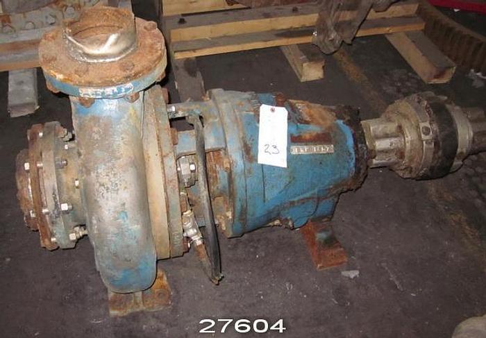 Used Goulds 3175 Goulds 3175 S, 6X8X14, 4 Vane Impeller, 13" Impeller Diameter, Stainless Steel Impeller, Stainless Steel Casing, Stainless Steel Stuffing Box, Stainless Steel Suction Side Plate, Packing. #27604