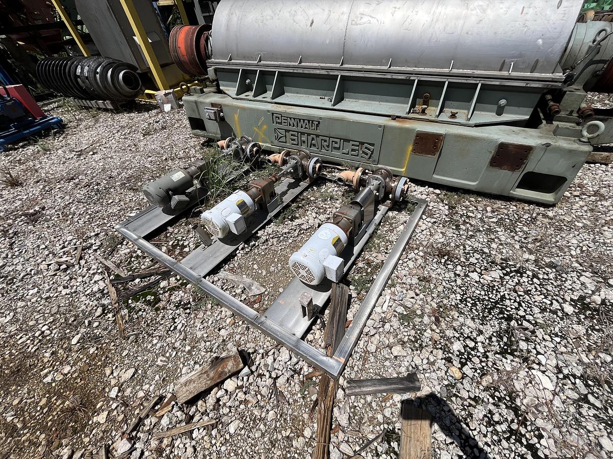 Used assembly of (3) 1" lobe pumps