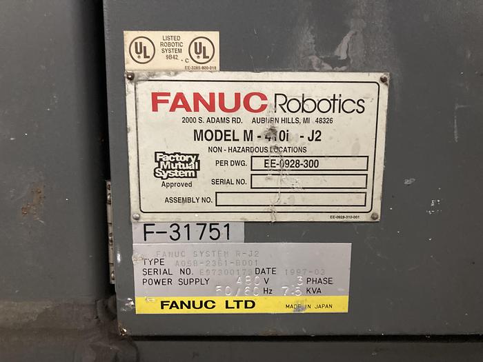 Used FANUC M-410iW ROBOT WITH JOULIN VACUUM HEAD