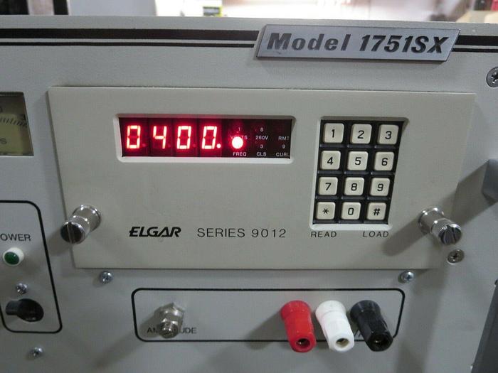 Used Elgar, 1751SX, AC Power Source, W/Series 9012 Plug-In, For Parts &/Or Repair