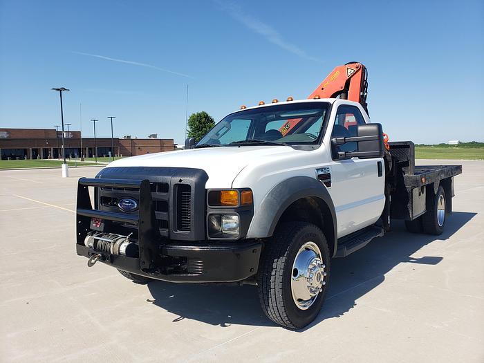 Used 2008 Ford F550 4x4 With Palfinger PK4100A Folding Crane, knuckle Boom