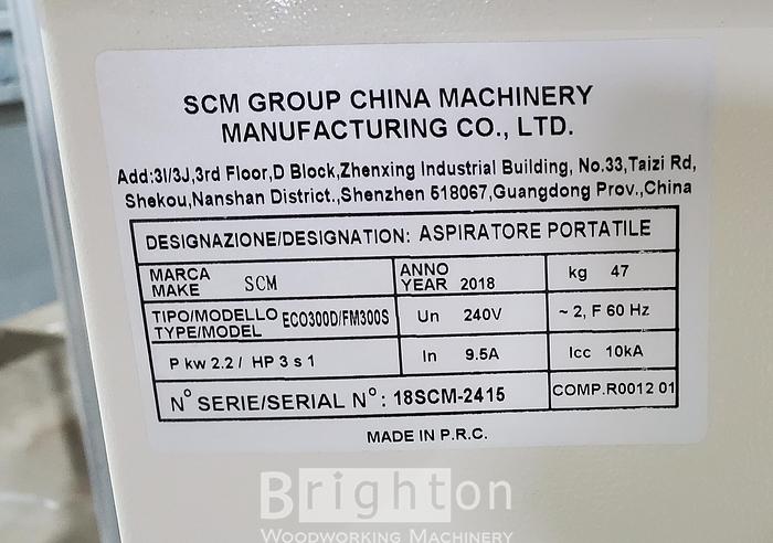 Used 2018 SCM 3HP Used Dust Collector