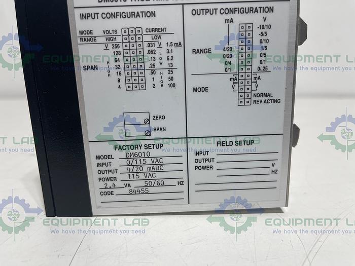 Wilkerson Instrument  DM6010 True RMS Isolated Transmitter 115 VAC, 4/20 mADC