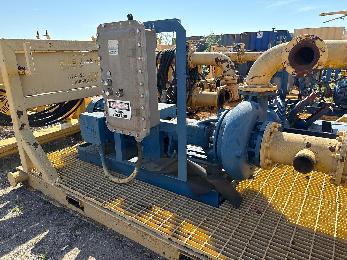 Used Forum 8x6x14 Transfer Pump with WEG 75 Horsepower Motor, Skidded