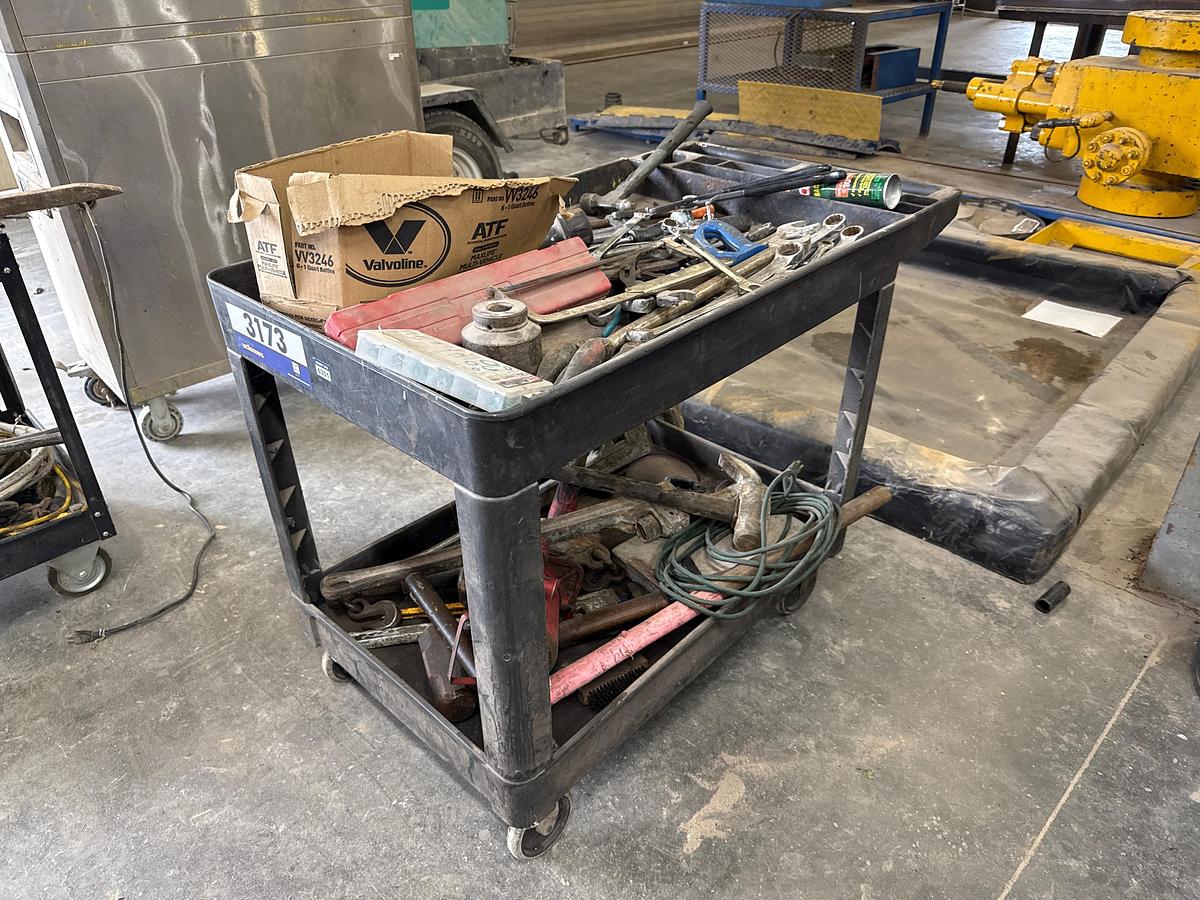Used Rolling Cart with Assorted Tools